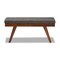 Baxton Studio Alona Mid-Century Medium Grey Upholstered Wood Dining Bench 156-9355 - alternate 5